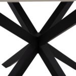 ΤΡΑΠΕΖΙ ΤΡΑΠΕΖΑΡΙΑΣ ΣΤΡΟΓΓΥΛΟ SYNTEC HM9309.02 SINTERED STONE ΛΕΥΚΟ ΜΕΤΑΛ.ΠΟΔΙΑ Φ115x75Y εκ. - Image 5