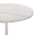 ΤΡΑΠΕΖΙ ΤΡΑΠΕΖΑΡΙΑΣ ROLLO HM9421.01 ΣΤΡΟΓΓΥΛΟ WHITE MARBLE Φ90x74Y εκ. - Image 4