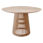 ΤΡΑΠΕΖΙ ΤΡΑΠΕΖΑΡΙΑΣ FRANTZ ΑΠΟ ΜΑΣΙΦ ΞΥΛΟ MINDI ΦΥΣΙΚΟ Φ150x78.5Yεκ.HM9457.01