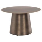 ΤΡΑΠΕΖIA ΣΑΛΟΝΙΟΥ 2ΤΜΧ NICKELY HM9667 ΜΕΤΑΛΛΟ ΣΕ ΑΣΗΜΙ ΜΑΤ Φ80x41Υ & Φ60x36Υ εκ. - Image 5