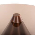 ΤΡΑΠΕΖΙA ΣΑΛΟΝΙΟΥ 2ΤΜΧ REBEN HM9676 ΜΕΤΑΛΛΟ ΚΑΦΕ ΜΠΡΟΝΖΕ-ΦΙΜΕ ΓΥΑΛΙ Φ80 & Φ60 εκ. - Image 6