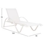 ΞΑΠΛΩΣΤΡΑ ΑΛΟΥΜΙΝΙΟΥ WAKANA  ΛΕΥΚΗ ΜΕ TEXTLINE ΛΕΥΚΟ HM5133.02 194x54-66x30 cm. - Image 2