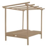 ΞΑΠΛΩΣΤΡΑ ΕΠΑΓΓΕΛΜ. ΜΥΚΟΝΟΣ ΞΥΛΙΝΗ ΔΙΠΛΗ ΜΠΕΖ ΜΕ ΟΥΡΑΝΟ 205x167x212Υεκ.HM5428.02 - Image 5