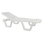 ΞΑΠΛΩΣΤΡΑ ΠΑΡΑΛΙΑΣ ΠΛΑΣΤΙΚΗ ΛΕΥΚΗ ΑΝΑΚΛΙΝΟΜΕΝΗ RELAX 70x190x36cm - Image 3