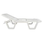 ΞΑΠΛΩΣΤΡΑ ΠΑΡΑΛΙΑΣ ΠΛΑΣΤΙΚΗ ΛΕΥΚΗ ΑΝΑΚΛΙΝΟΜΕΝΗ RELAX 70x190x36cm - Image 5