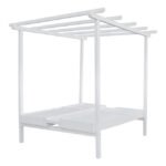 ΞΑΠΛΩΣΤΡΑ ΞΥΛΙΝΗ ΔΙΠΛΗ ΜΥΚΟΝΟΣ ΛΕΥΚΗ ΜΕ ΟΥΡΑΝΟ 205x167x212 cm HM5428 - Image 5