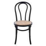 ΞΥΛΙΝΗ ΚΑΡΕΚΛΑ MONTREAL ΤΥΠΟΥ ΒΙΕΝΝΗΣ HM8914.02 ΑΠΟ ΞΥΛΟ ΟΞΙΑΣ ΣΕ ΧΡΩΜΑ ΜΑΥΡΟ 40x40x87Υ εκ. - Image 3