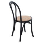 ΞΥΛΙΝΗ ΚΑΡΕΚΛΑ MONTREAL ΤΥΠΟΥ ΒΙΕΝΝΗΣ HM8914.02 ΑΠΟ ΞΥΛΟ ΟΞΙΑΣ ΣΕ ΧΡΩΜΑ ΜΑΥΡΟ 40x40x87Υ εκ. - Image 5