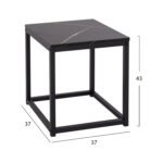 ΖΙΓΚΟΝ GRELAY 2 ΤΕΜ MDF ΟΨΗ ΜΑΡΜΑΡΟΥ & ΜΕΤΑΛΛΟ HM8762.13 45Χ45Χ50εκ. & 37Χ37Χ43 εκ. - Image 3