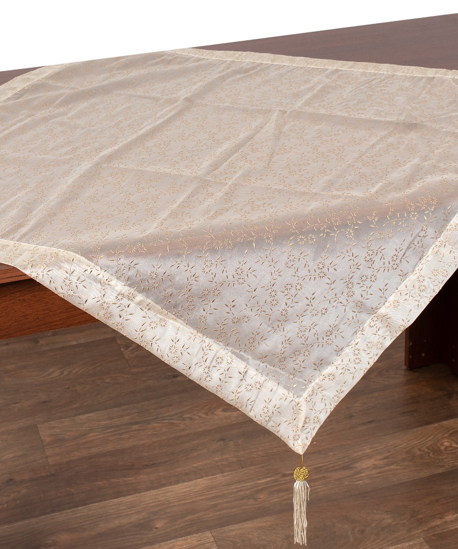 0001061bivory Καρέ (90cm x 90cm) 0001061B Ivory SilkFashion - Image 1