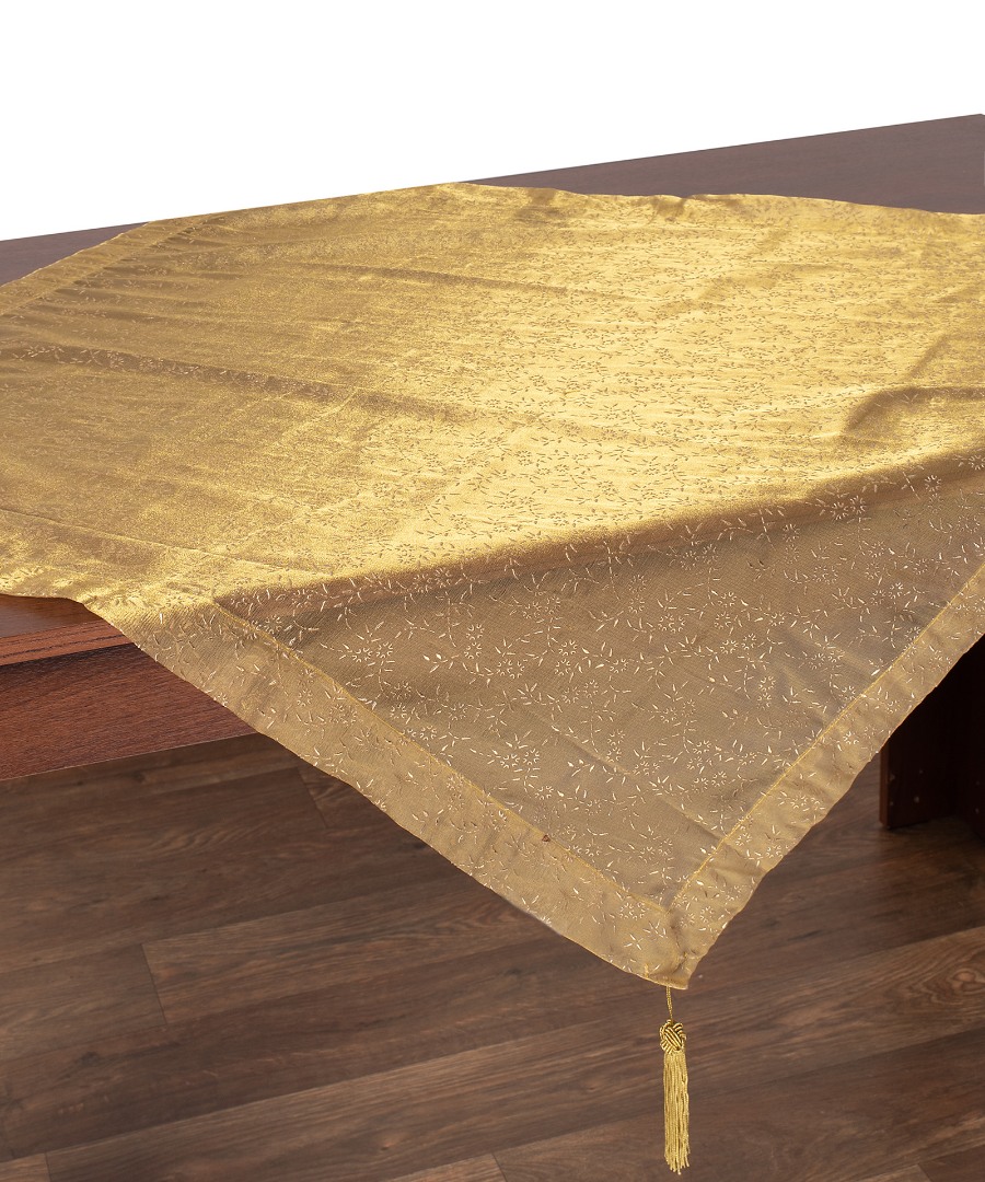 0001061bxryso Καρέ (90cm x 90cm) 0001061B Χρυσό SilkFashion - Image 1