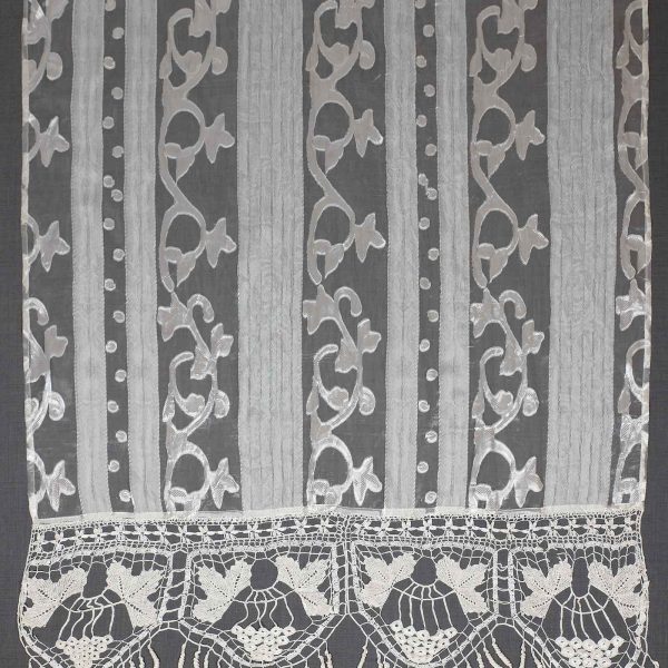 κουρτίνα 014 (120cm x 160cm) λευκό με τιράντα SilkFashion