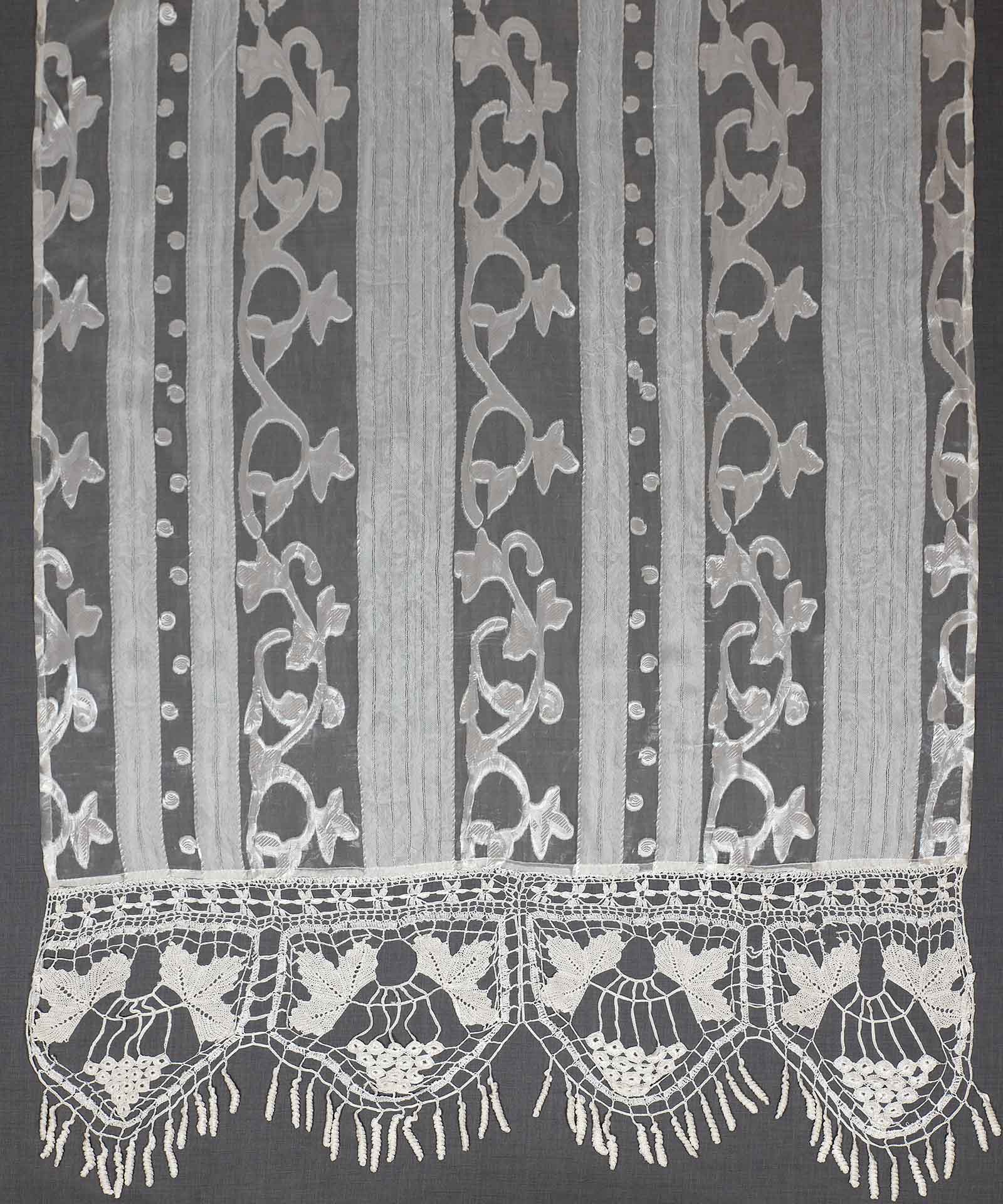 014leyko-4 κουρτίνα 014 (140cm x 260cm) λευκό με τιράντα SilkFashion - Image 1