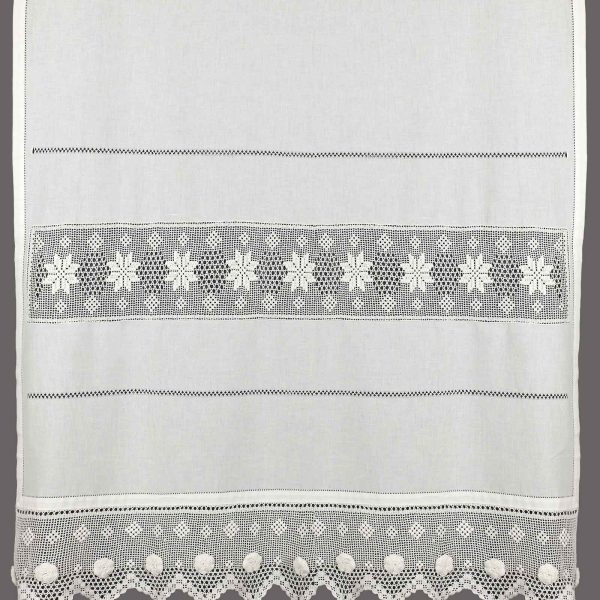 κουρτίνα 018 (160cm x 160cm) λευκό με τούνελ SilkFashion