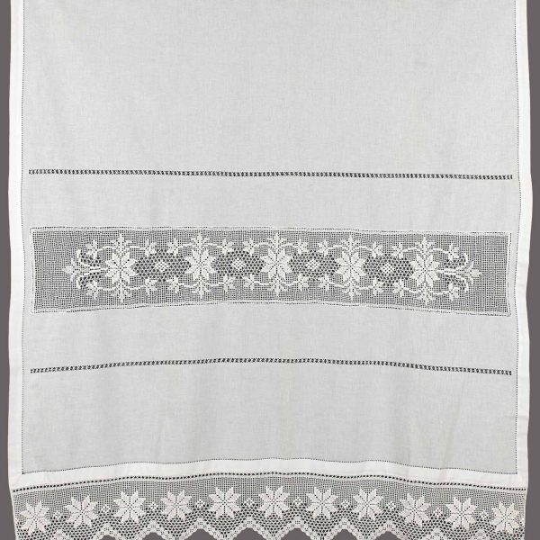 κουρτίνα 021 (160cm x 160cm) λευκό με τούνελ SilkFashion