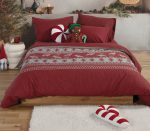 Σετ Φανελένια Σεντόνια Υπέρδιπλα 240×260 Nef Nef Tinsel Bordo - Image 2