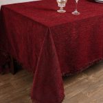 Σενίλ τραπεζομάντηλο 055 (200cm x 280cm) μπορντώ SilkFashion