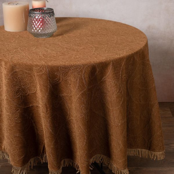 Σενίλ ροτόντα 055 (175cm) καφέ SilkFashion