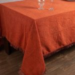 Σενίλ τραπεζομάντηλο 055 (200cm x 280cm) πορτοκαλί SilkFashion