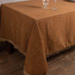 Σενίλ τραπεζομάντηλο 055 (200cm x 240cm) χρυσό SilkFashion