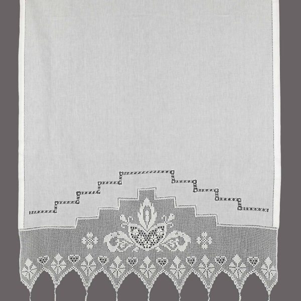 κουρτίνα 075 (50cm x 100cm) λευκό με τούνελ SilkFashion