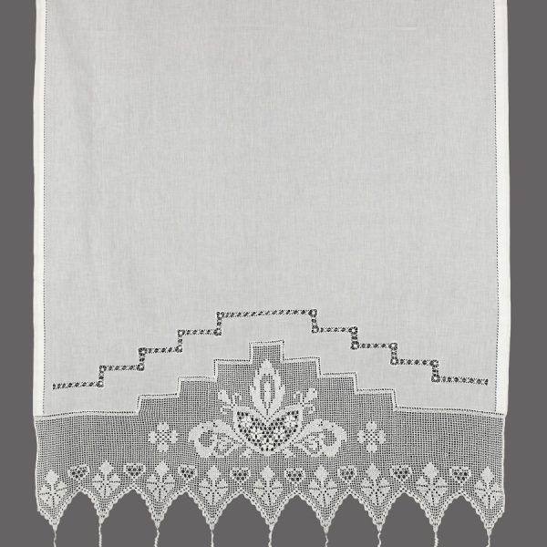 κουρτίνα 075 (90cm x 130cm) λευκό με τούνελ SilkFashion