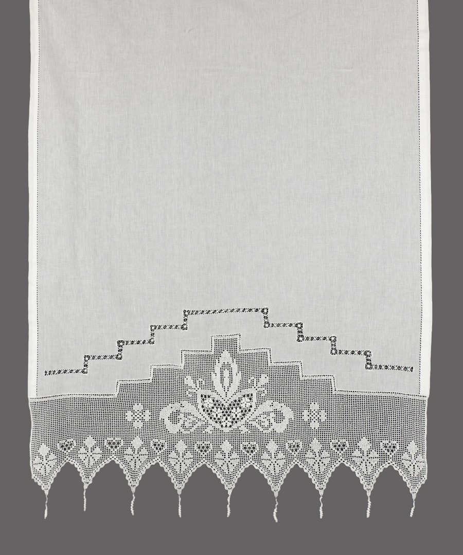 075leyko-1 κουρτίνα 075 (90cm x 130cm) λευκό με τούνελ SilkFashion - Image 1