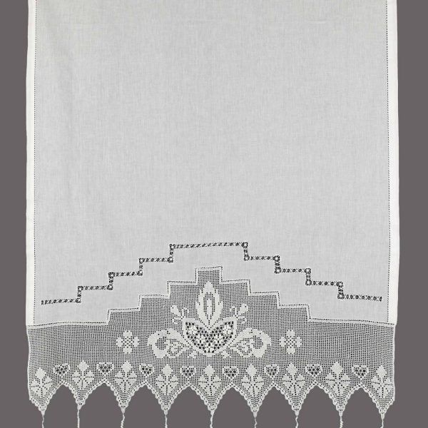κουρτίνα 075 (140cm x 260cm) λευκό με τούνελ SilkFashion