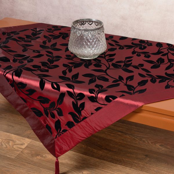 Σατέν καρέ 081 (85cm x 85cm) μπορντώ SilkFashion