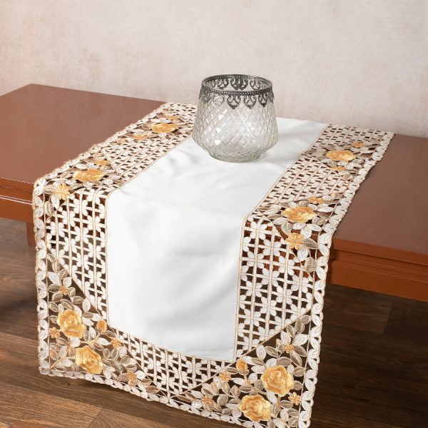 Σατέν κοφτή τραβέρσα (50cm x 150cm) 081 κίτρινο SilkFashion