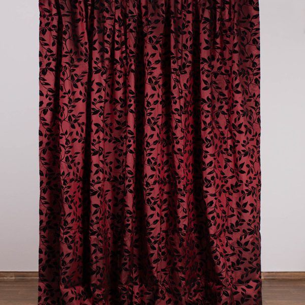 Κουρτίνα 081 (300cm x 275cm) με τρέσα μπορντώ SilkFashion