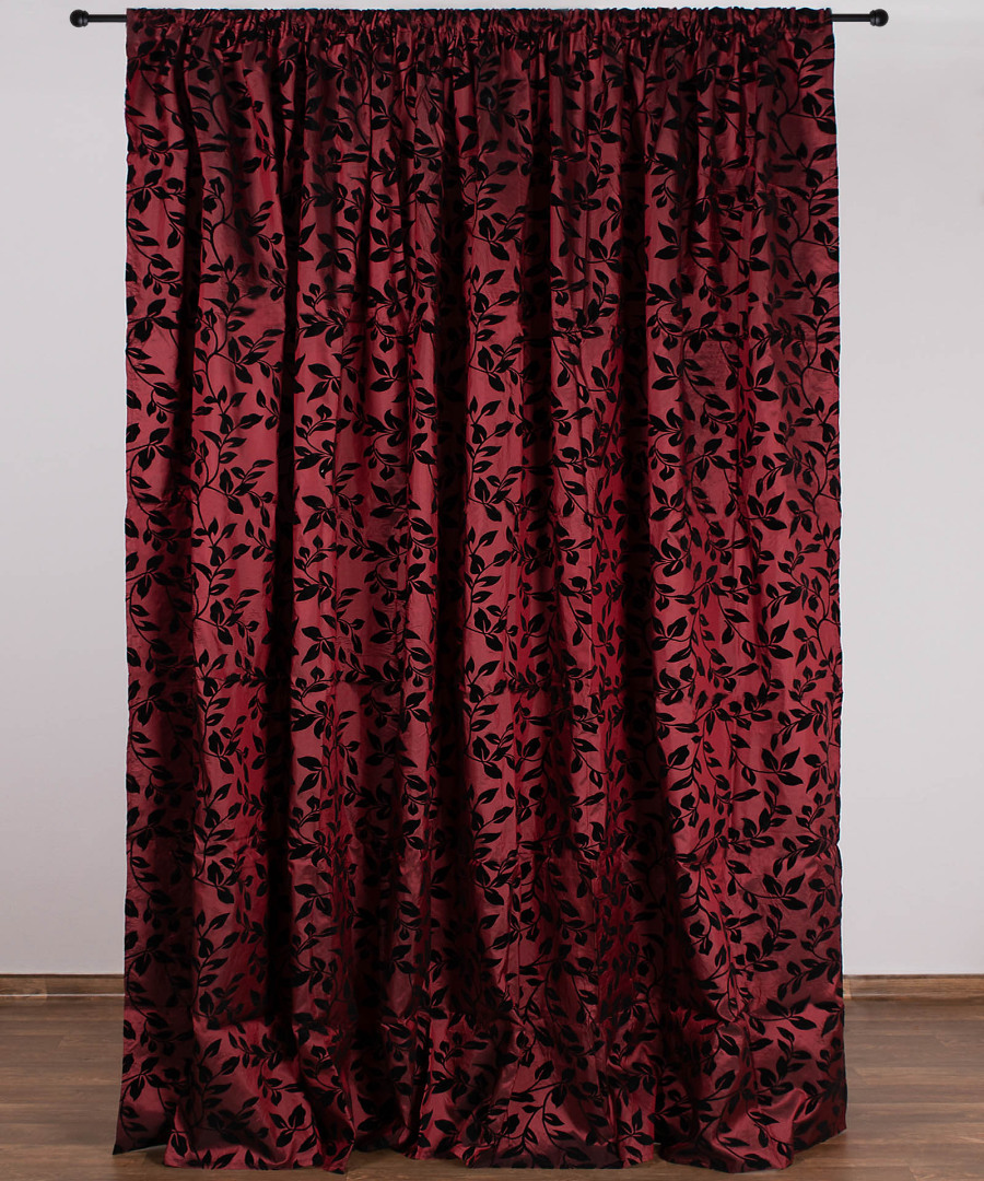 081kourtinabornto Κουρτίνα 081 (300cm x 275cm) με τρέσα μπορντώ SilkFashion - Image 1