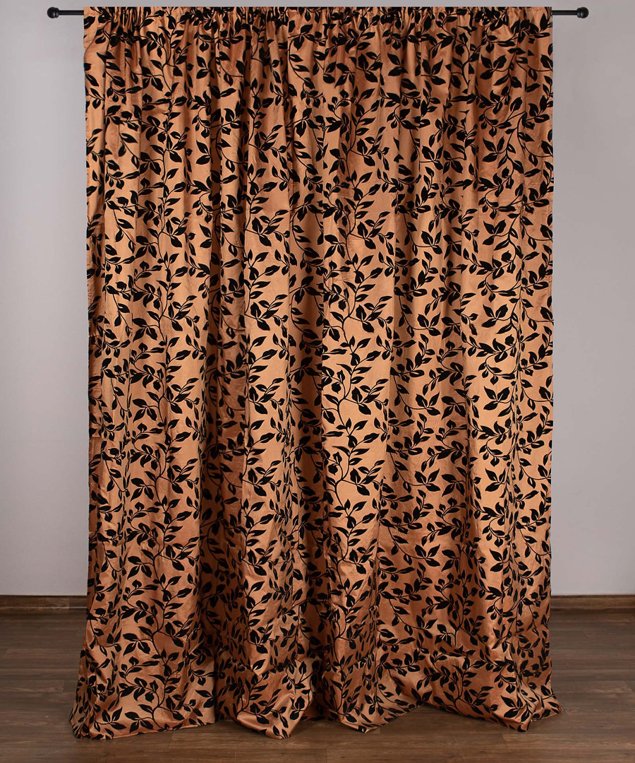 081kourtinaxryso Κουρτίνα 081 (300cm x 275cm) με τρέσα χρυσή SilkFashion - Image 1