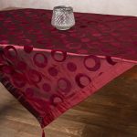 Σατέν τραπεζοκαρέ 082 (130cm x 130cm) μπορντώ SilkFashion