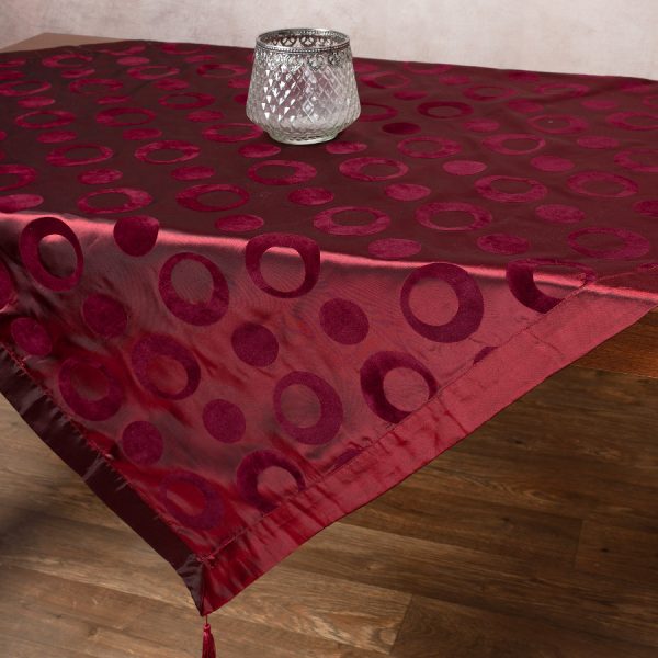 Σατέν καρέ 082 (85cm x 85cm) μπορντώ SilkFashion