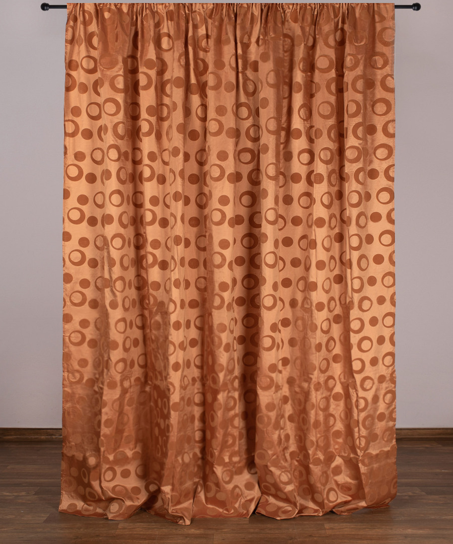 082kourtinaxryso Κουρτίνα 082 (300cm x 275cm) με τρέσα χρυσό SilkFashion - Image 1