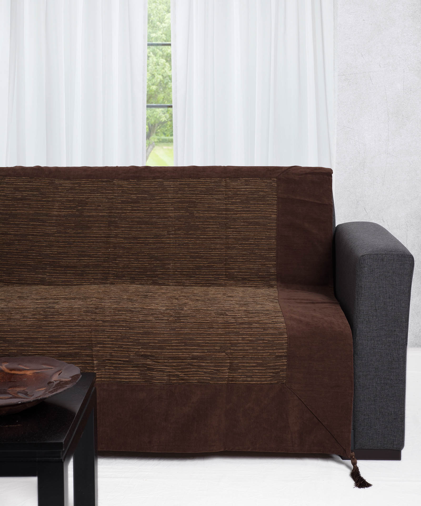 083kafe ΡΙΧΤΑΡΙΑ 083 (180cm x 180cm / 180cm x 250cm / 180cm x 300cm) καφέ SilkFashion - Image 1