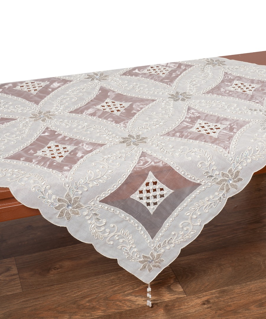 090ashmi Καρέ (85cm x 85cm) 090 Ασημί SilkFashion - Image 1