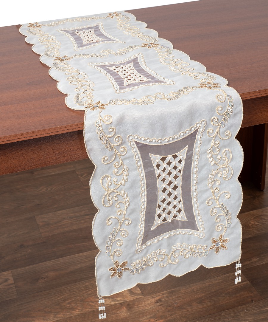 090xryso Τραβέρσα (40cm x 170cm) 090 Χρυσό SilkFashion - Image 1