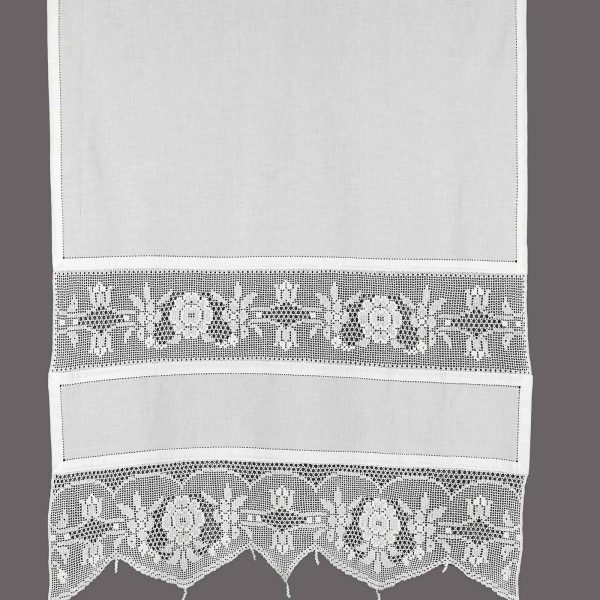 κουρτίνα 097 (160cm x 160cm) λευκό με τούνελ SilkFashion