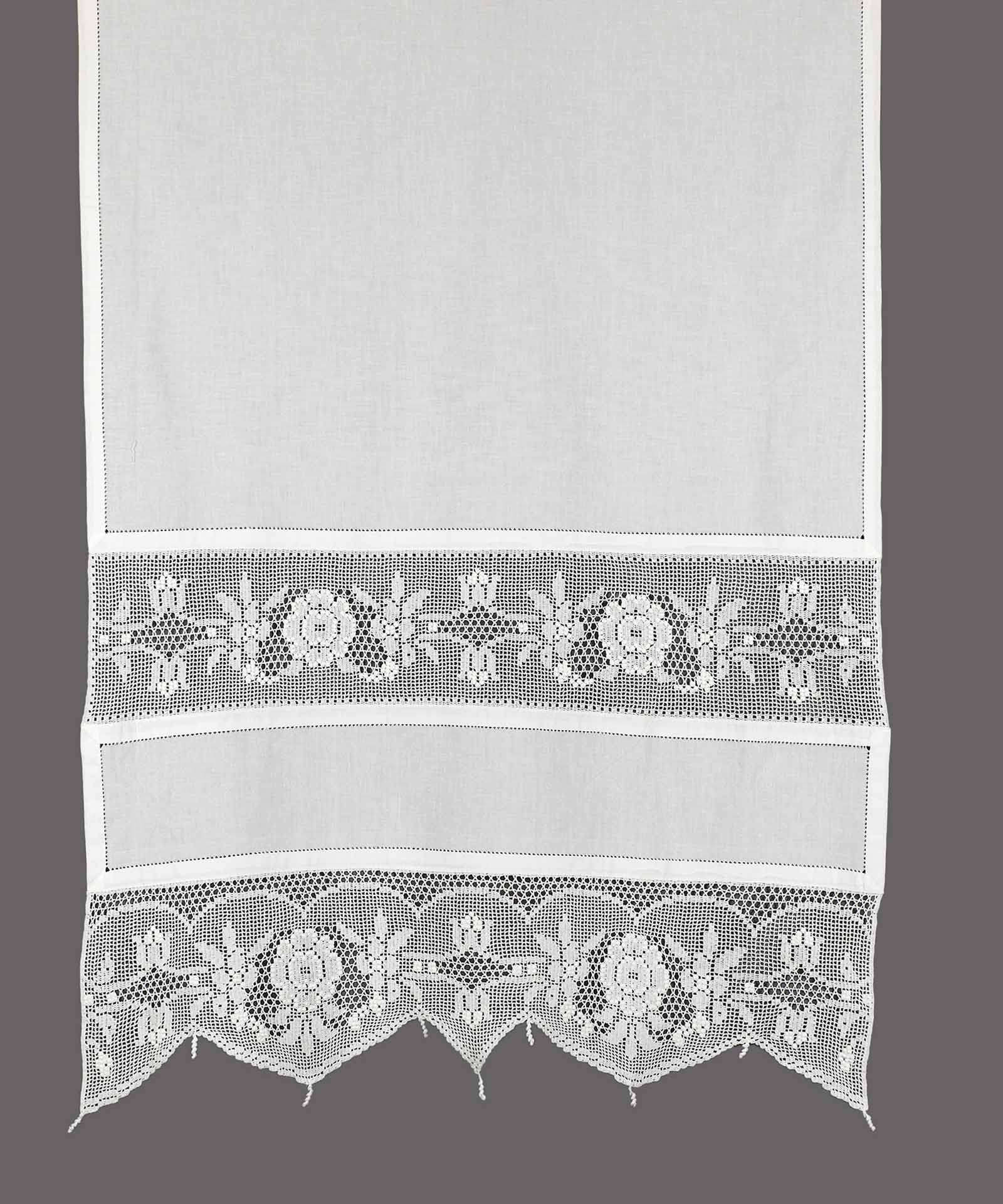 097leyko-1 κουρτίνα 097 (160cm x 160cm) λευκό με τούνελ SilkFashion - Image 1