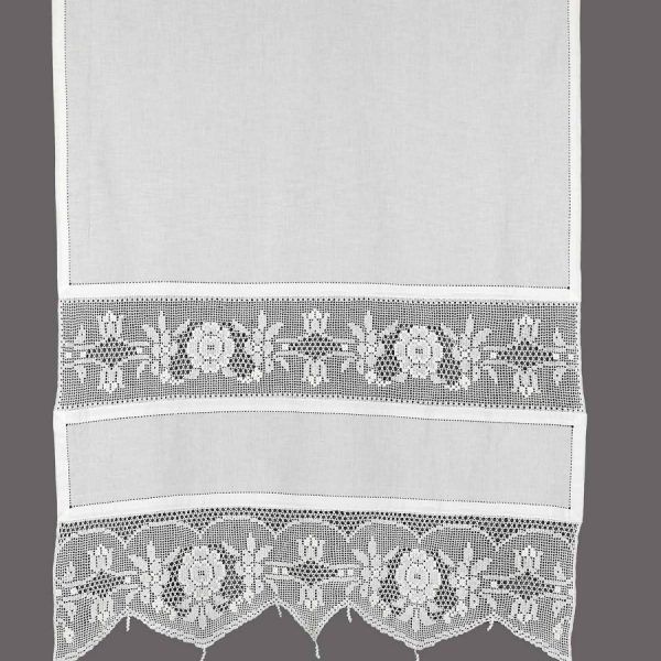 κουρτίνα 097 (90cm x 130cm) λευκό με τούνελ SilkFashion