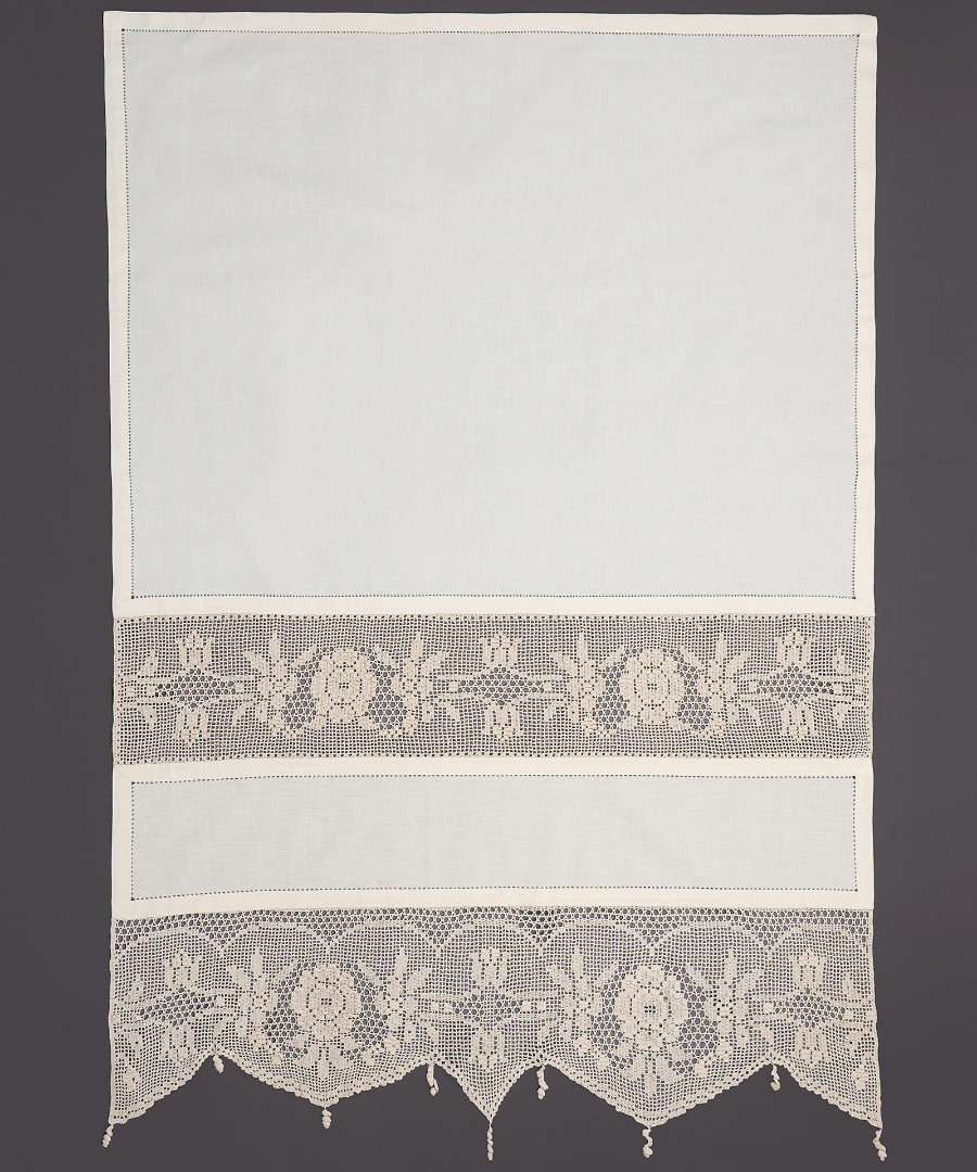 097mpez κουρτίνα 097 (160cm x 160cm) ecru με τούνελ SilkFashion - Image 1