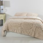 Κουβερτοπάπλωμα burble (220cm x 240cm +2 x 50cm x 70cm) cream SilkFashion