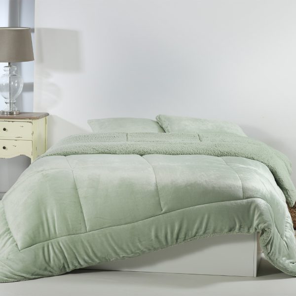 Κουβερτοπάπλωμα solid (240cm x 260cm) light green SilkFashion