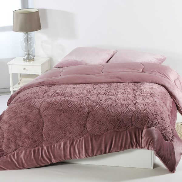Κουβερτοπάπλωμα pv plush (220cm x 240cm) rust red SilkFashion