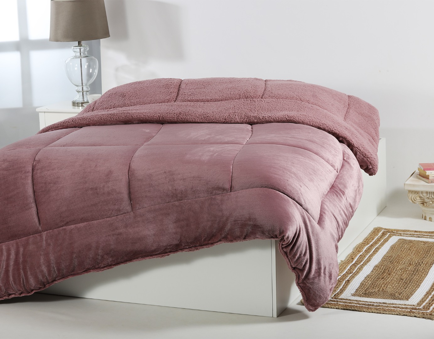 1-51 Κουβερτοπάπλωμα solid (240cm x 260cm) rust red SilkFashion - Image 1