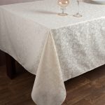 Ζακάρ τραπεζομάντηλο 1010 (180cm x 360cm) μπέζ SilkFashion