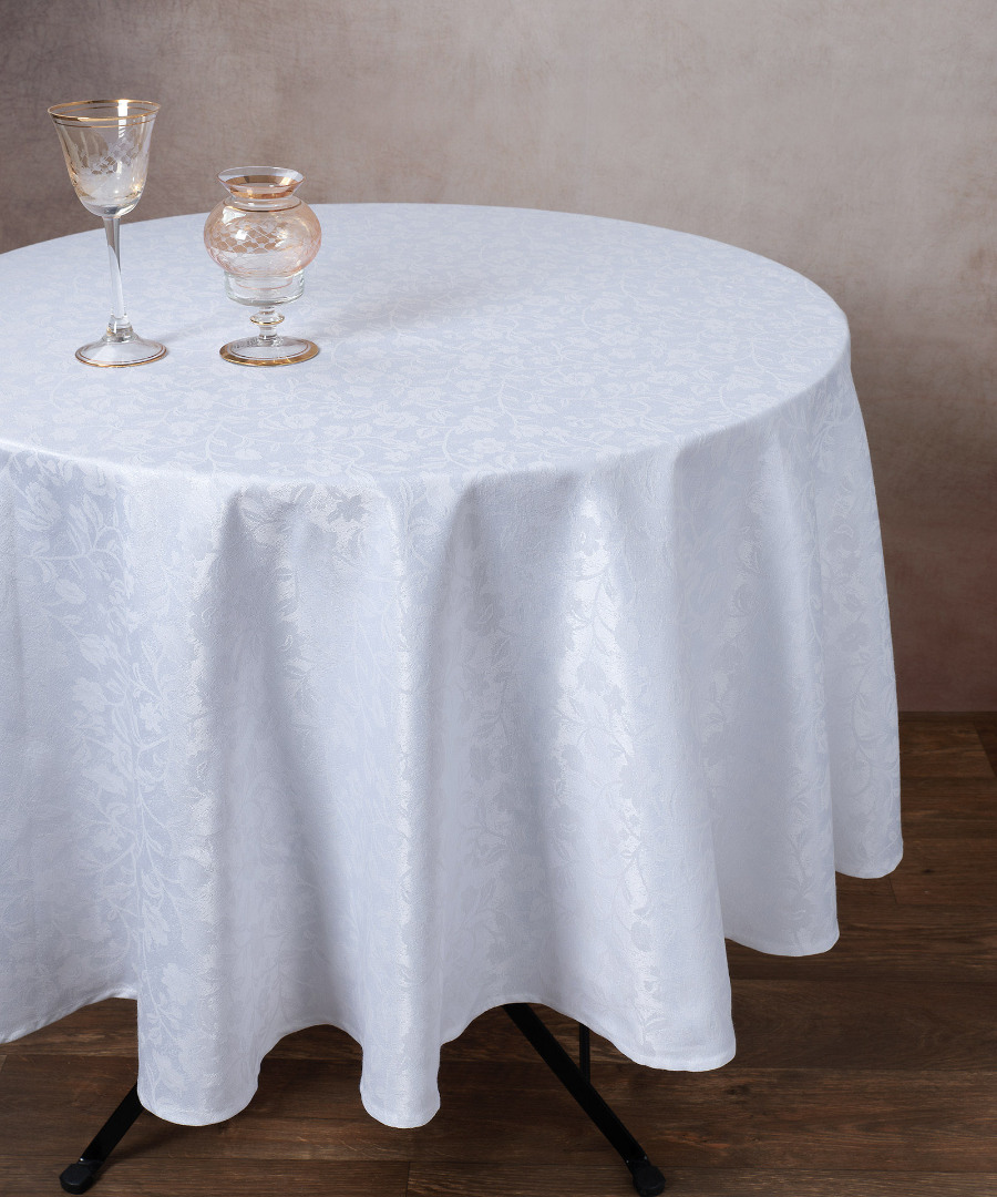 1010w Ζακάρ ροτόντα 1010 (180cm) λευκό SilkFashion - Image 1