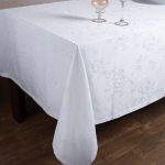 Ζακάρ τραπεζομάντηλο 10190 (140cm x 210cm) λευκό SilkFashion
